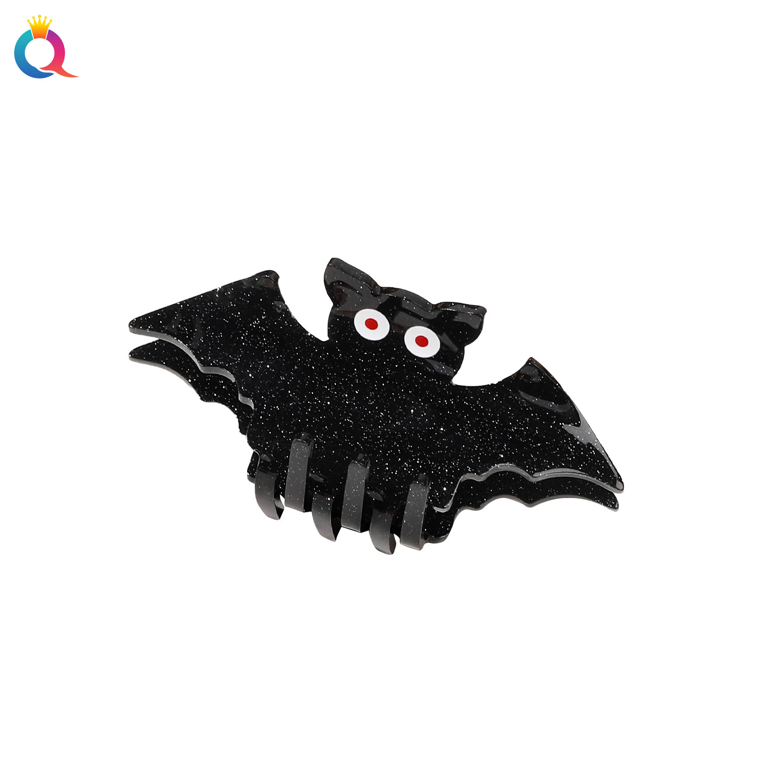 Qiyue Cross-border Halloween Bat Skull Hair Clip, Coiled Hair Ghost Grab Clip, Acrylic Shark Clip Hair Accessory Wholesale Item Picture