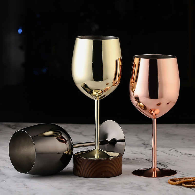 304 stainless steel wine glass, cocktail highball glass, creative metal glass, wine glass, cold drink glass, 500ml Application Scenario