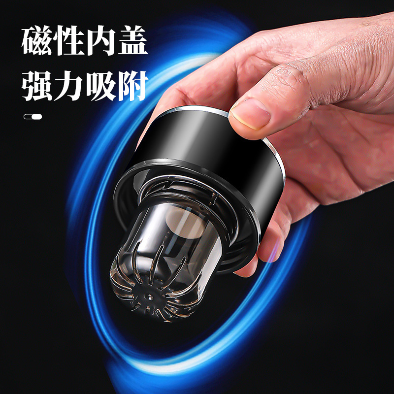 Magnetic suction cup, one-click tea-water separation cup, double-layer heat-insulating cup, new men's and women's office cup, business gift, tea brewing cup Application Scenario