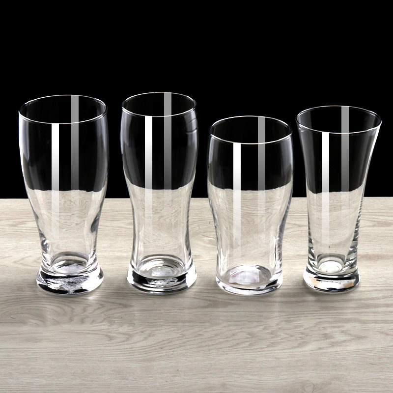Transparent glass craft wheat beer mug, cashew juice draft beer cup, restaurant water bar Hercules cup LOGO full figure