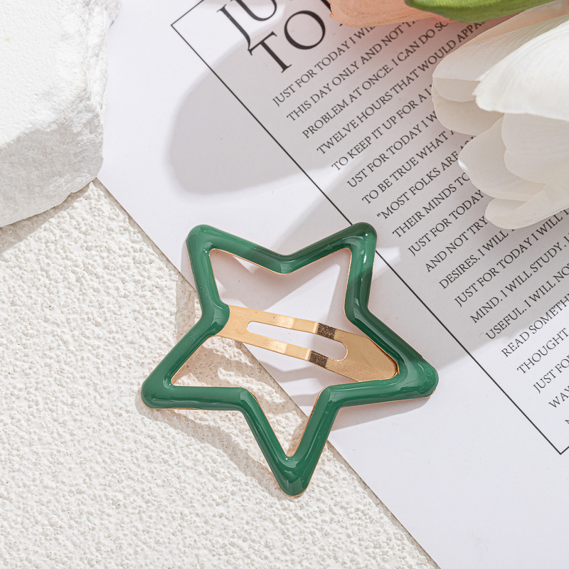 Yiwu cute star hair clips, bb clips, y2k dopamine accessories, headwear, hair accessories, ins high-end style hair clips details Picture