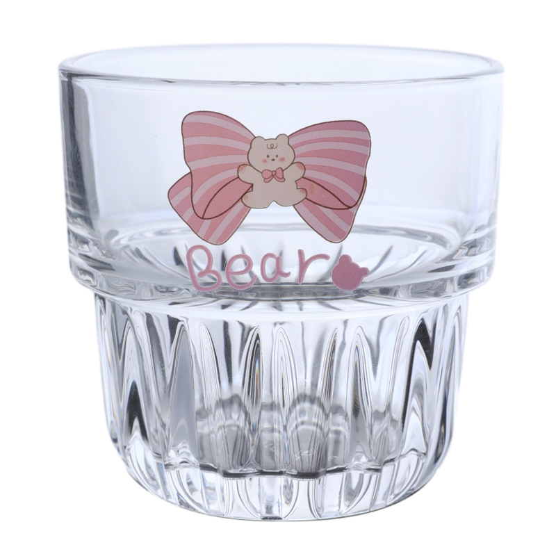Bolimei high appearance level girlish glass coffee cup, cold brew cup, latte breakfast home crystal glass cup Item Picture