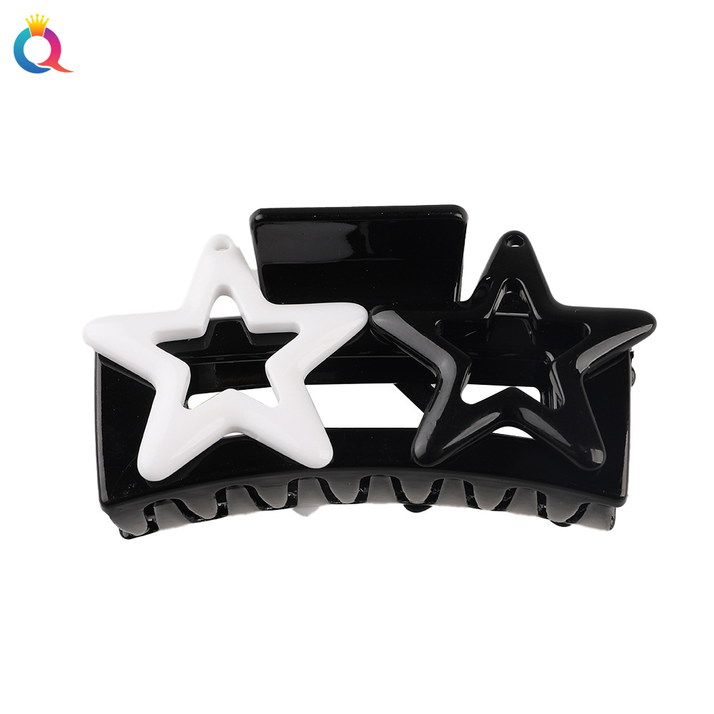 Qiyue Cross-border Sweet Star Hair clip, back of the head, elegant updo, claw clip, shark clip, hair accessory, head accessory wholesale Item Picture