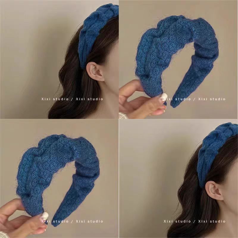 Korean facial cleansing headband for women, high head top, spring and summer, high-end style, twisted braided headband, 2025 new style headwear full figure