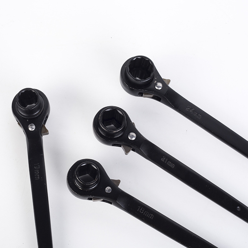 Wholesale of pointed-tail ratchet wrenches, quick bidirectional labor-saving multi-functional socket tool sets, and plum blossom wrenches from the manufacturer Specification drawing