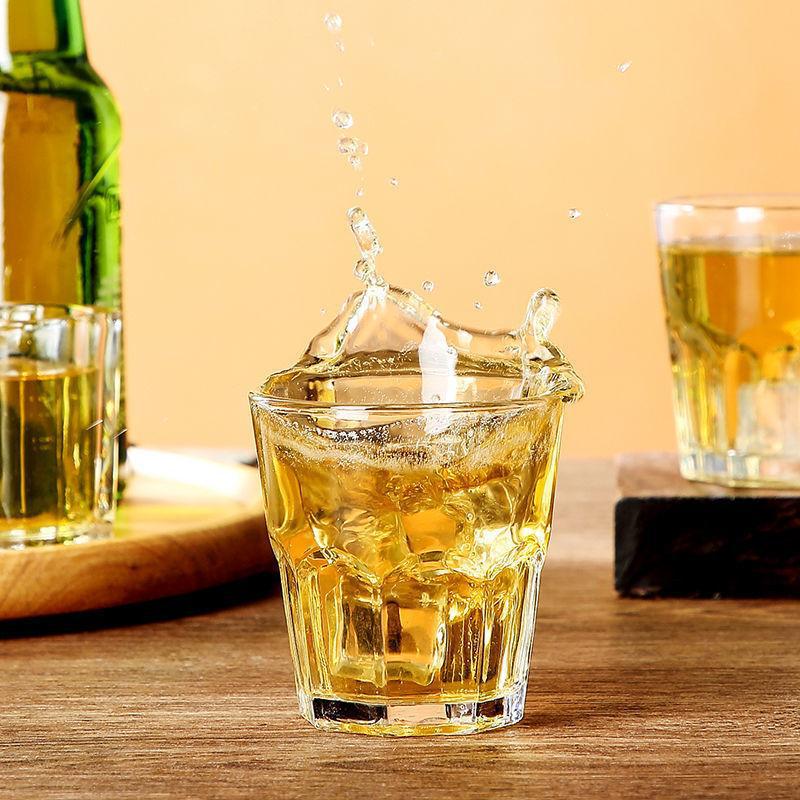 【20 pieces 】 Tempered cups, glass beer mugs, octagonal cups, KTV wine glasses, glass cups, 2-liang liquor cups for restaurants Application Scenario