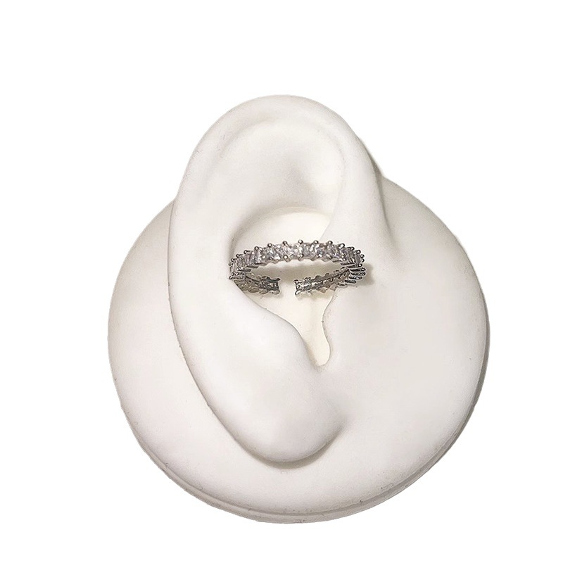 Light luxury, niche design, high-end feel, super sparkling zircon ring, women's open index finger ring, fashionable and individual, Korean ring trend Item Picture