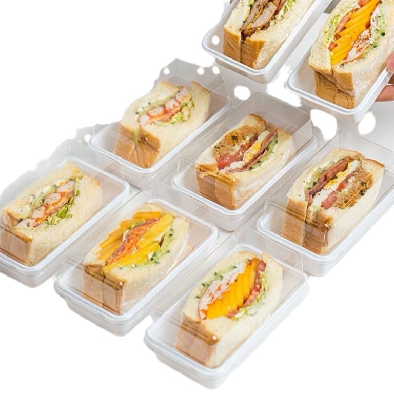 A single transparent packaging box for the popular sandwich cake, cut into pieces, and baked Swiss desserts Item Picture