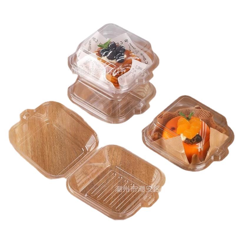 Internet-famous butter rice cake packaging box, 4-inch mochi Basque Tiramisu dessert cake box, transparent baking box Item Picture