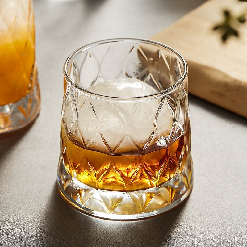 Bubble cups, diamond rhombic glass cups, household high-appearation-level drinking cups, children's dessert cups, whisky glasses wholesale details Picture