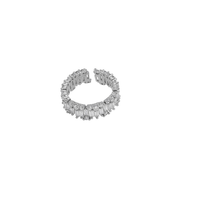 A light luxury and niche design, zircon full diamond open ring, exuding a sense of high-end elegance for women, and a minimalist and cool style on Instagram Item Picture