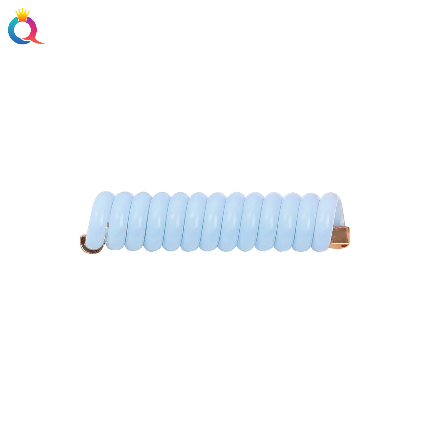 Qiyue Cross-border Braided hair telephone line, soft and elastic hair bands, women's high-end and elegant style, hair ties, leather bands, hair accessories wholesale Item Picture