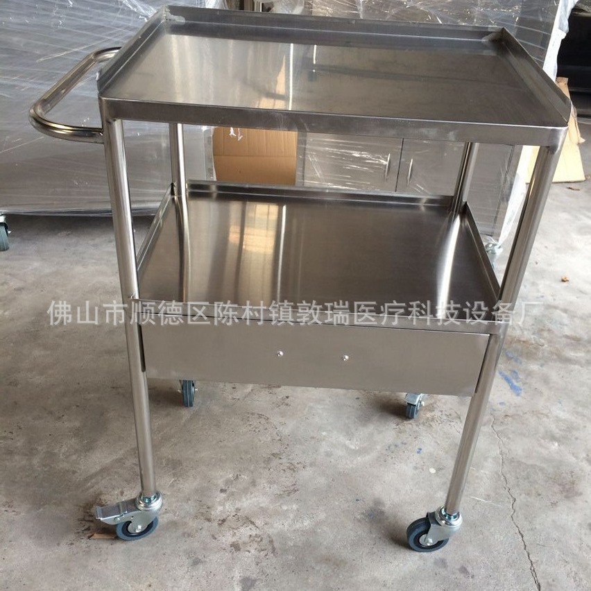 Factory direct sales of single-suction treatment trolleys, thickened mobile storage trolleys, tool trolleys, hospital nursing wholesale details Picture