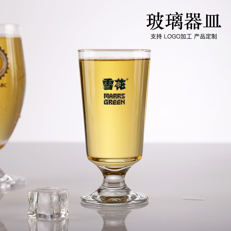 Factory wholesale glassware with LOGO printing, high-temperature baked flower LOGO, sandblasting and engraving glass cup LOGO full figure