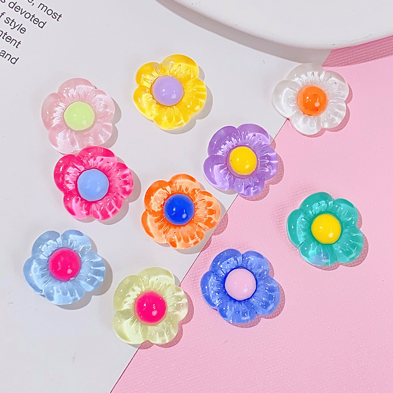 Hair accessory accessories, flower children's hair clips and hair bands, DIY cream glue, handcrafted resin headwear accessory material package Specification drawing