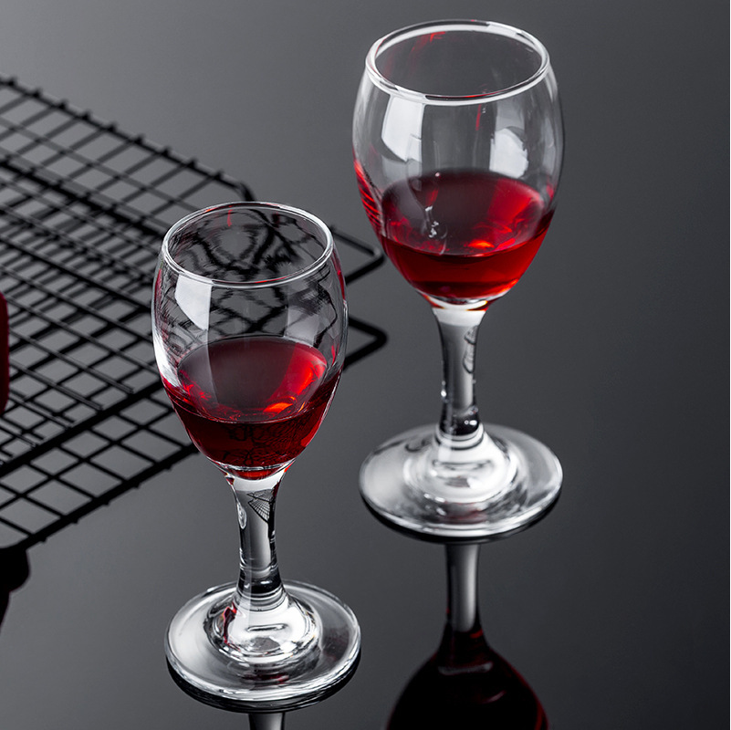 Wholesale modern and simple glass wine glass set, home gift banquet high-footed wine glass set 320ML full figure