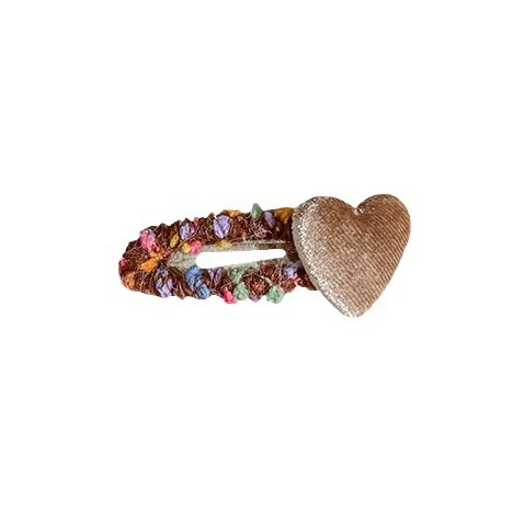 Heart-shaped wool hair clips for women, side clips for bangs, back of the head for loose hair, bb clips, plush hair clips for spring and summer Item Picture