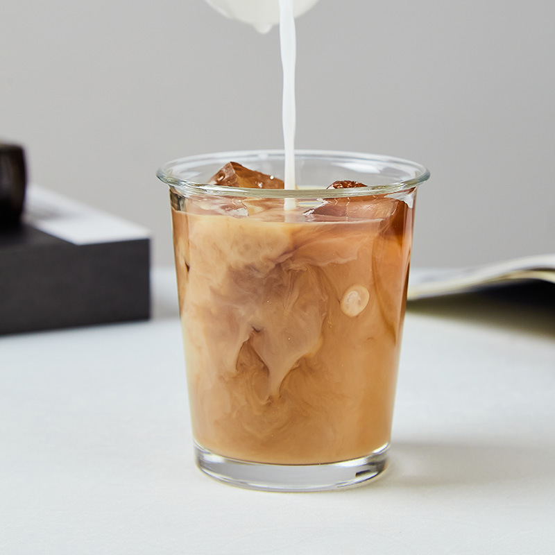 Cross-border reverse mouth cups, aluminum cans, cola roll-edge glass cups, latte coffee cups, juice cups, household water cups, milk tea details Picture
