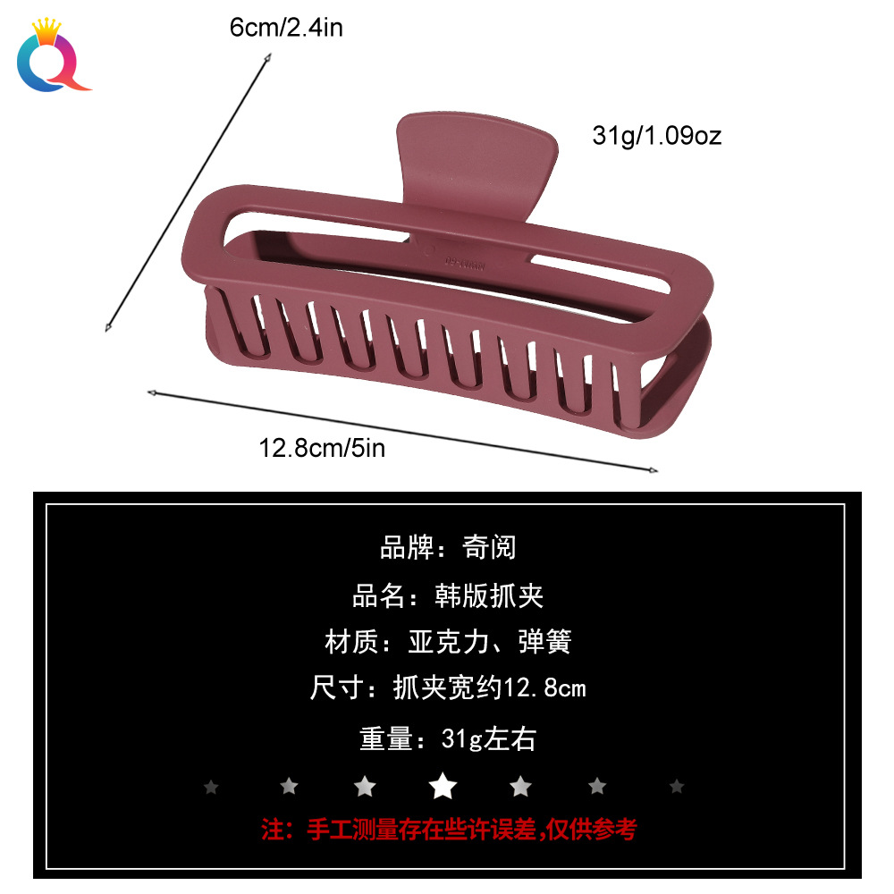 Qiyue large hair clips, women's hairpins, shark clips, high-end hairpins, trapezoidal back head hair clips, hair accessories wholesale Application Scenario