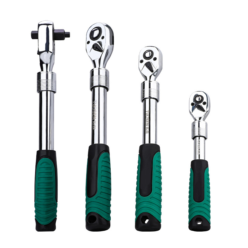 Tuosen Hardware Tools' quick-release ratchet wrench, auto repair socket wrench tool, 72-tooth telescopic ratchet wrench Item Picture