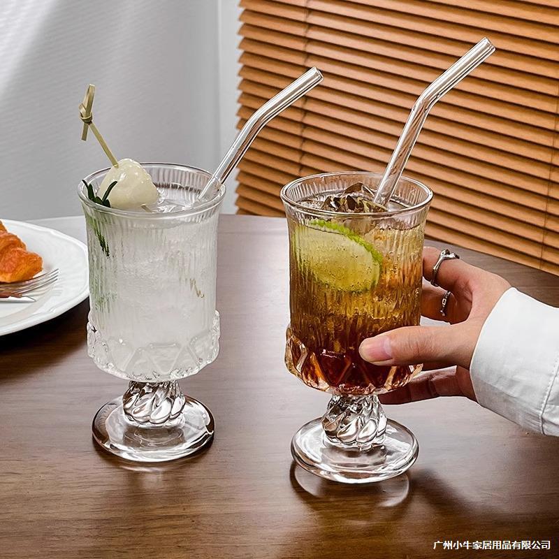 French court goblets, niche design glass cups, red wine glasses, fruit wine glasses, juice cups, coffee cups and beverage cups details Picture