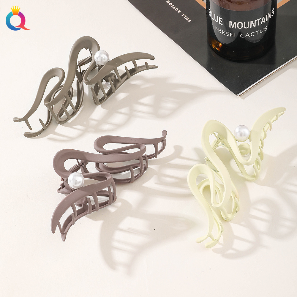 Qiyue Metal gripper, large shark clip, hairpin, ins high-end style hair gripper, hair accessory and headwear wholesale Specification drawing