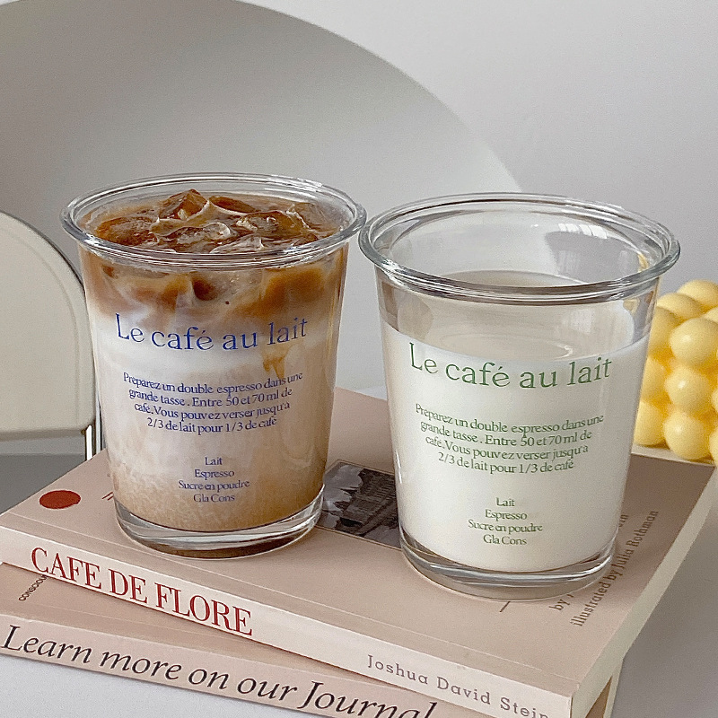 Wholesale of American cold brew iced latte coffee cups, beverage cups and glass cups from the popular Instagram coffee shop of Bolimei Specification drawing