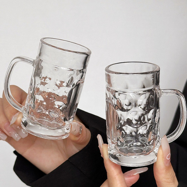 Coffee cup handle glass bar bottom thickened transparent white wine cup wine glass wholesale white wine cup KTV household Application Scenario