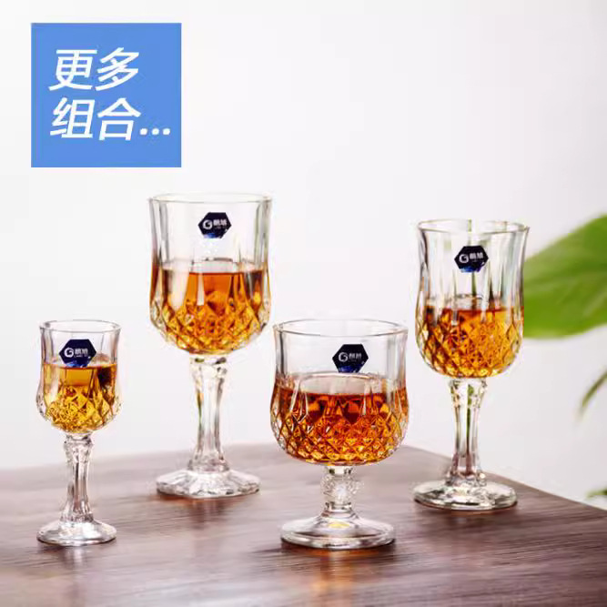Longxu glass Champagne glass, tall foreign wine glass, whisky champagne glass wholesale, European classical diamond red wine glass Application Scenario