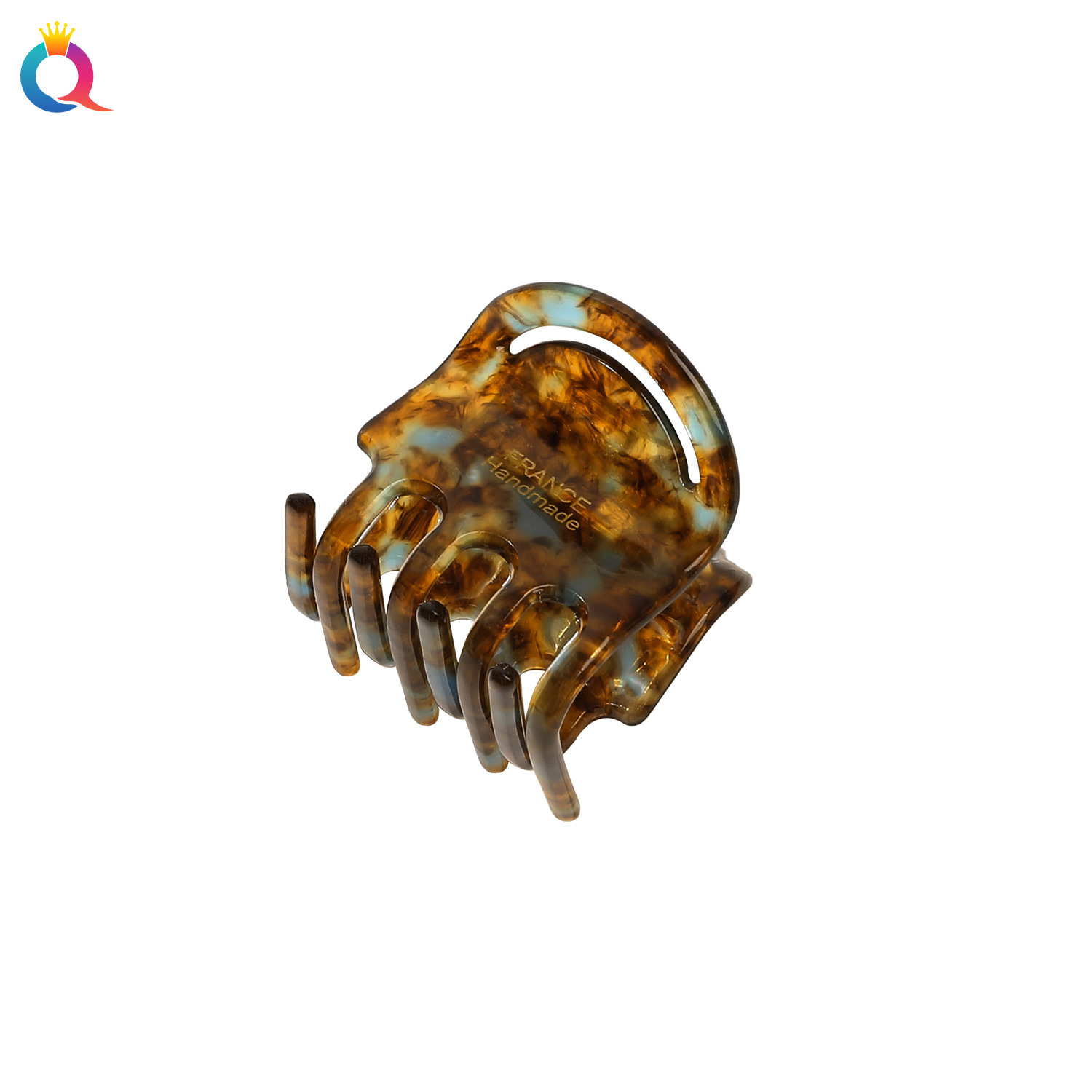Wholesale of Qiyue high-end acetic acid small claw clips for the back of the head, hair clips, high ponytail clips, headwear, hair clips and shark clips Item Picture