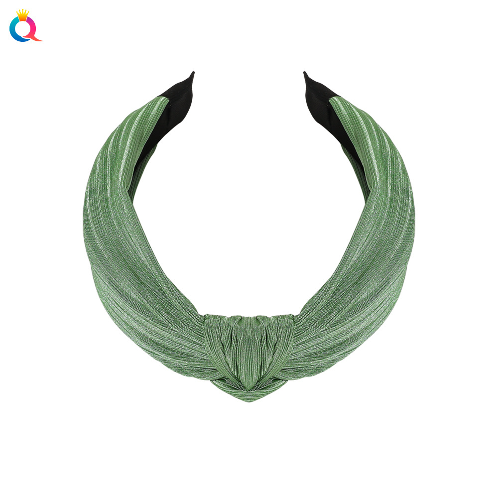 Qiyue Korean version striped hair band, high-end and simple woven headband, face wash hair hole, women's knot hair accessory, headaccessory wholesale Item Picture