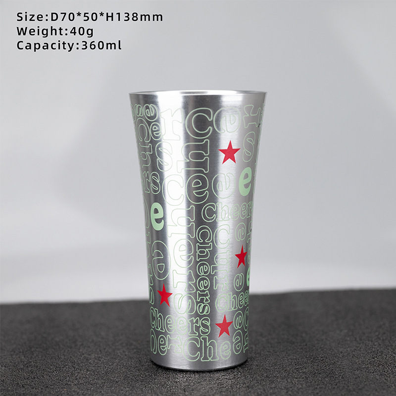 New internet-famous color-changing aluminum cups, bar coffee and juice cups, food-grade aluminum refrigeration transformed beer mugs, creative aluminum cups details Picture
