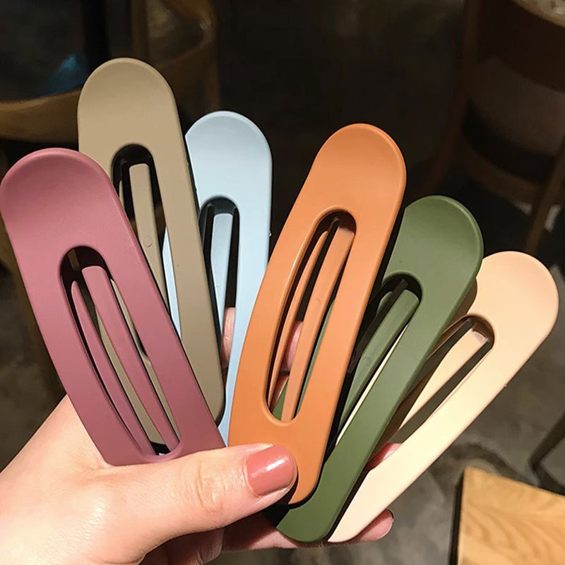 Internet-famous style hair clips, large bangs clips, plastic matte hair clips, women's ins side clips, back of the head top clips, hair accessories full figure