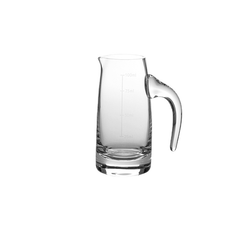 High-end glass liquor dispenser, hotel small bottle, 100ml liquor dispenser, graduated handle, seven-character bottle Item Picture