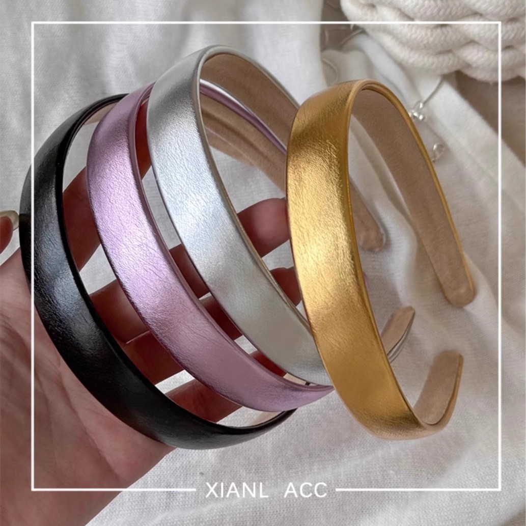pu leather versatile headband for women, 2025 new style hair-pressing headband, high-end, stylish and fashionable hair accessory, hairpin details Picture