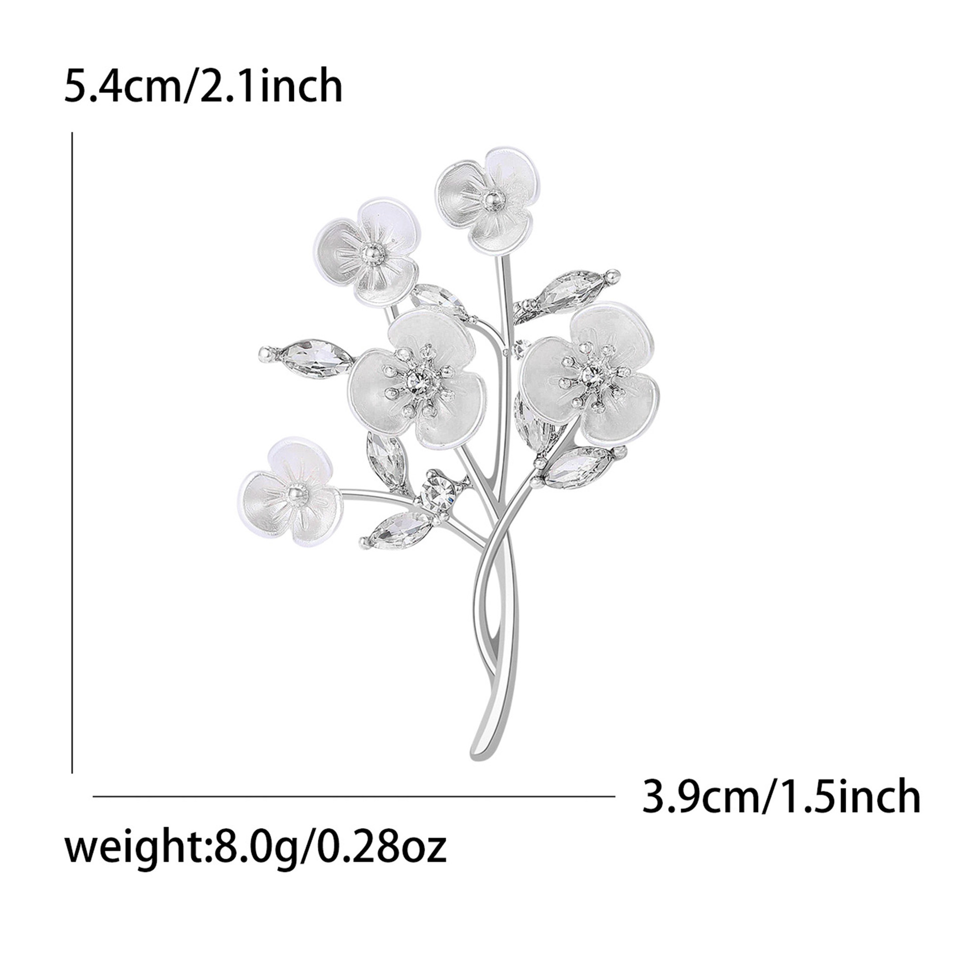 A new cross-border European and American shell peach blossom brooch with a high-end feel, a niche female wholesale brooch that is versatile Item Picture