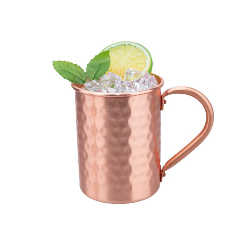 Cross-border retro pure copper hammered mug bar wine set, Moscow mule Cup cocktail set Item Picture