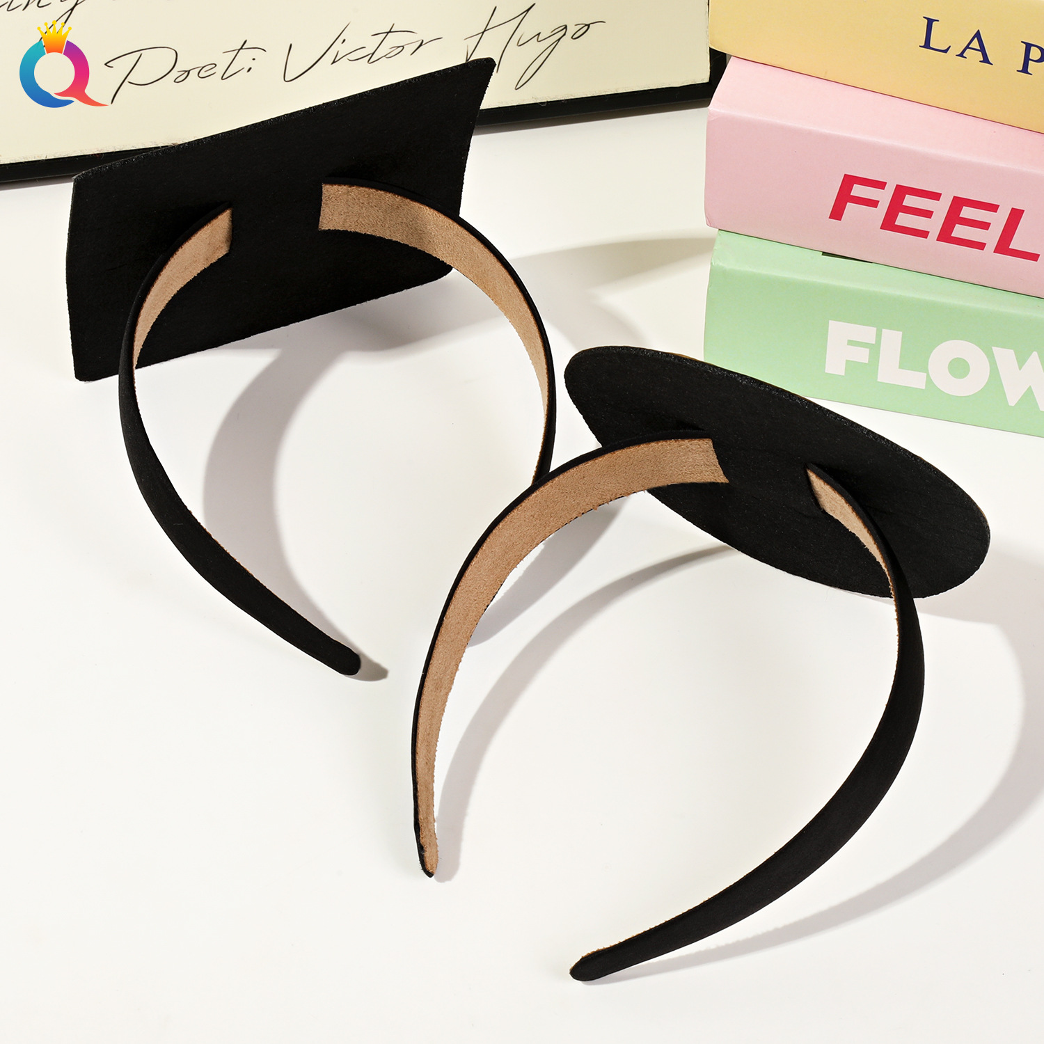 Qiyue Cross-border Graduation Season: Doctoral Cap, hair band, bachelor's cap, hair band, Hair clip, Graduation outfit, photo props Application Scenario