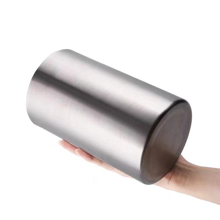 Cross-border stainless steel double-layer ice bucket, 304 straight ice bucket, metal insulated ice granule bucket, champagne and beer chilled bucket Item Picture