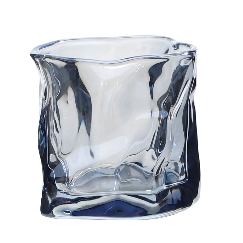 Household thickened glass cups for women, Ins-style twisty cups, beverage juice cups, whisky cups. The design is niche Item Picture