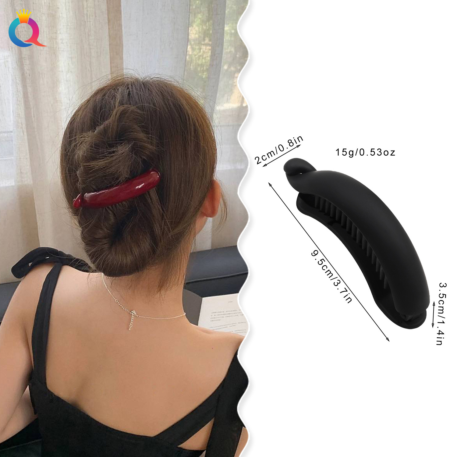 Qiyue Cross-border PC Hair Clips, Banana hair clips, elegant back head clips, high ponytail Fixing magic tools, wholesale hair accessories details Picture