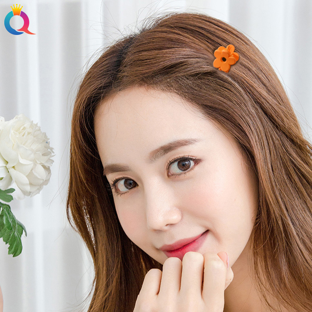 Qiyue Korean five-petal flower small scratch-off clip, fresh and versatile, transparent shark clip, cute mini matte hair clip headwear Specification drawing