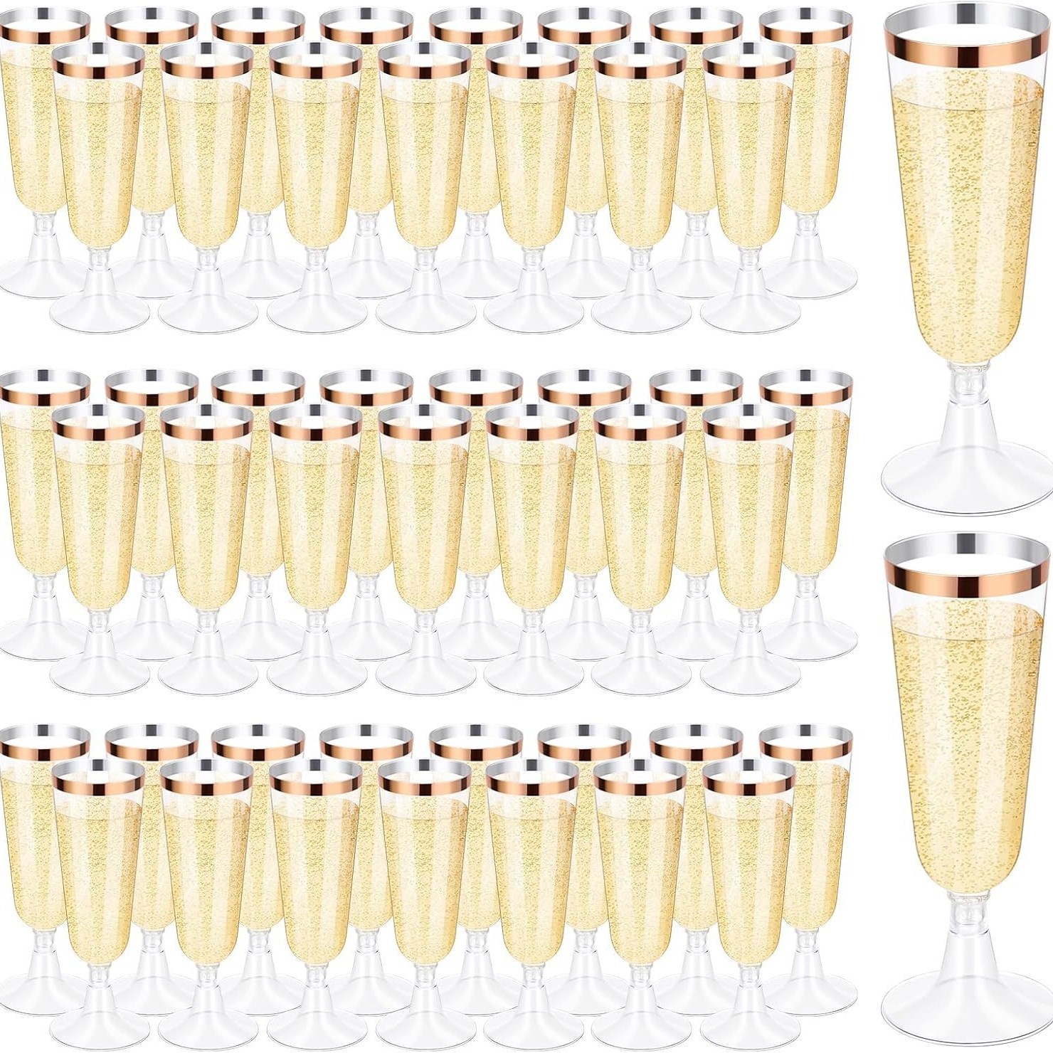 Cross-border exclusive disposable champagne glass, ps material plastic transparent red wine glass 150ml, party wedding champagne glass Item Picture