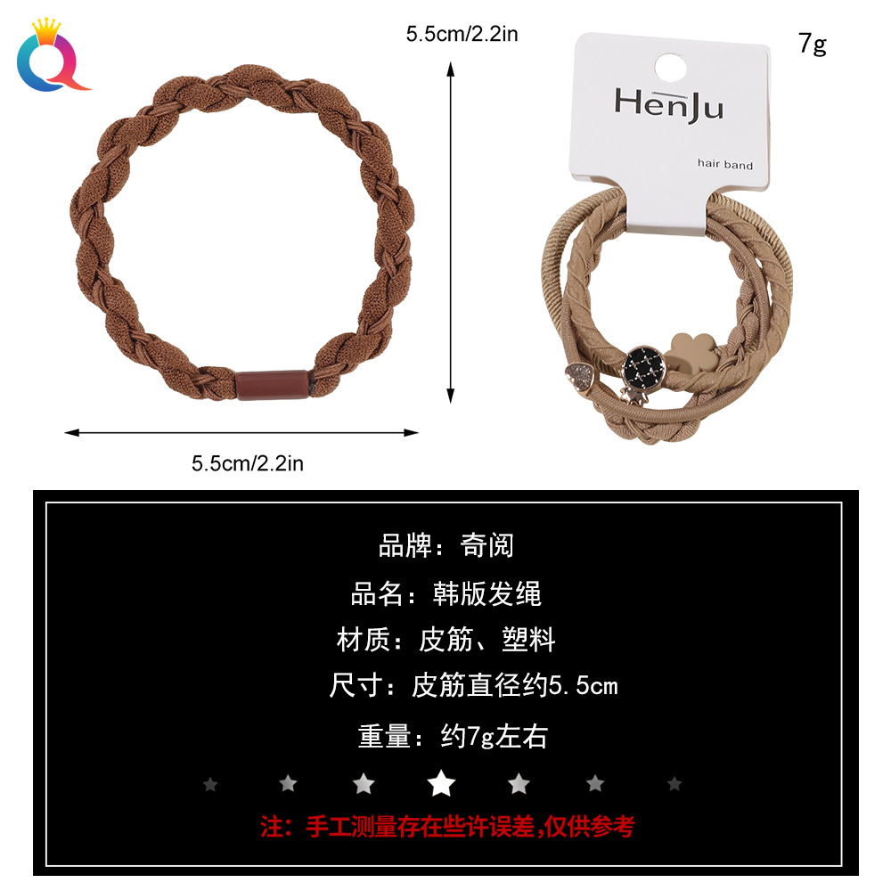 Qiyue Cross-border Amazon Basic high-elasticity rubber band, versatile hair bands, hair lanyards, hair ties, hair accessories and headwear wholesale Application Scenario