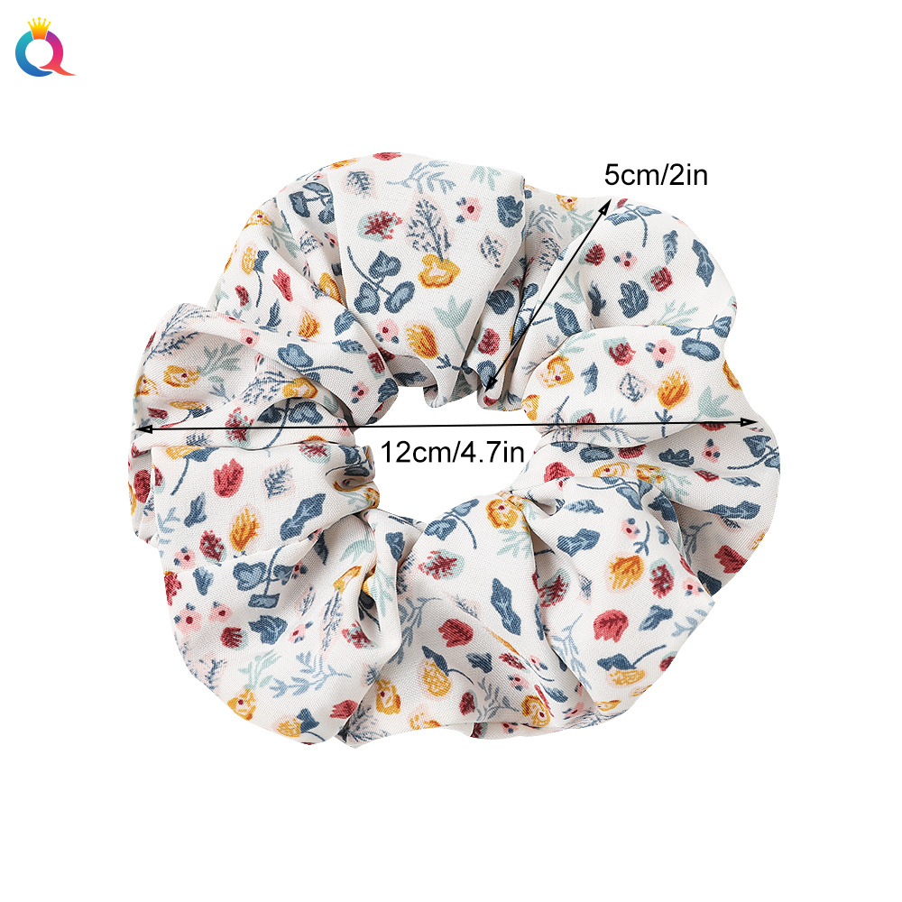Qiyue Cross-border Japanese and Korean new fresh and cute large Intestine ring fabric hair ring, cute and ethereal female ponytail large intestine Hair ring Application Scenario