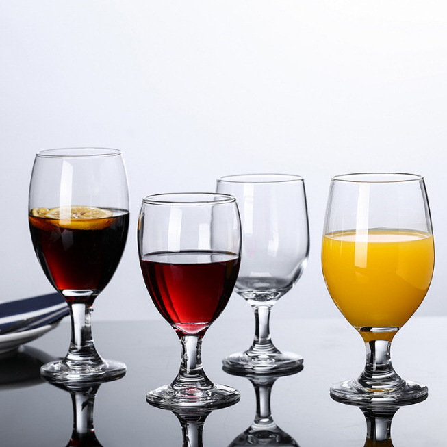 Libi tempered glass wine glasses, goblets, multi-functional water glasses, juice glasses, red wine glasses, milk glasses, wholesale for restaurants full figure