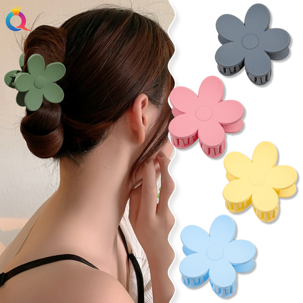 Qiyue frosted sweet flower hair clips for women, high-end updo hair clips, shark hair clips, hair clips, hair accessories wholesale details Picture