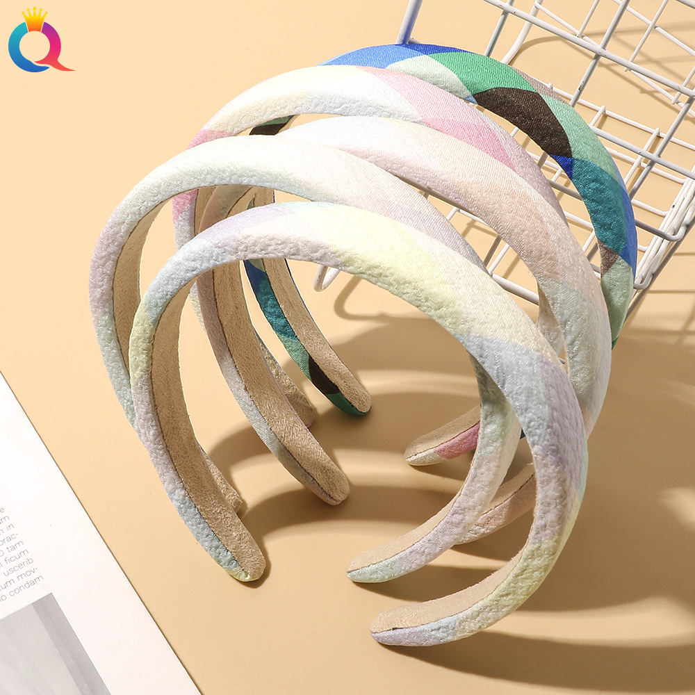 Qiyue's new Korean-style PU leather sponge hairband, a fresh and elegant headband, a versatile hairpin for washing the face and pressing hair, is a hair accessory Specification drawing