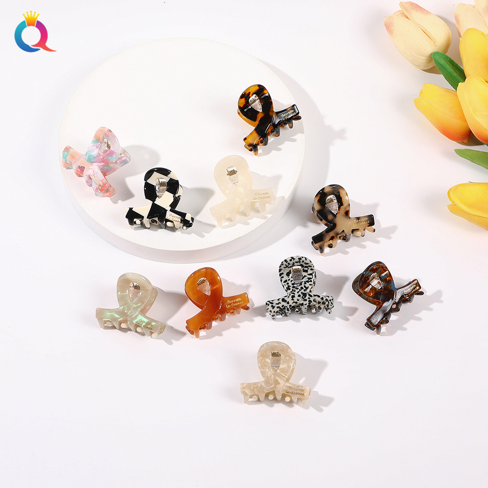 Wholesale of Qiyue Korean version acetate Mini hair clips, ins gold label hair clips, mini stylish bangs clips, side hair clips full figure