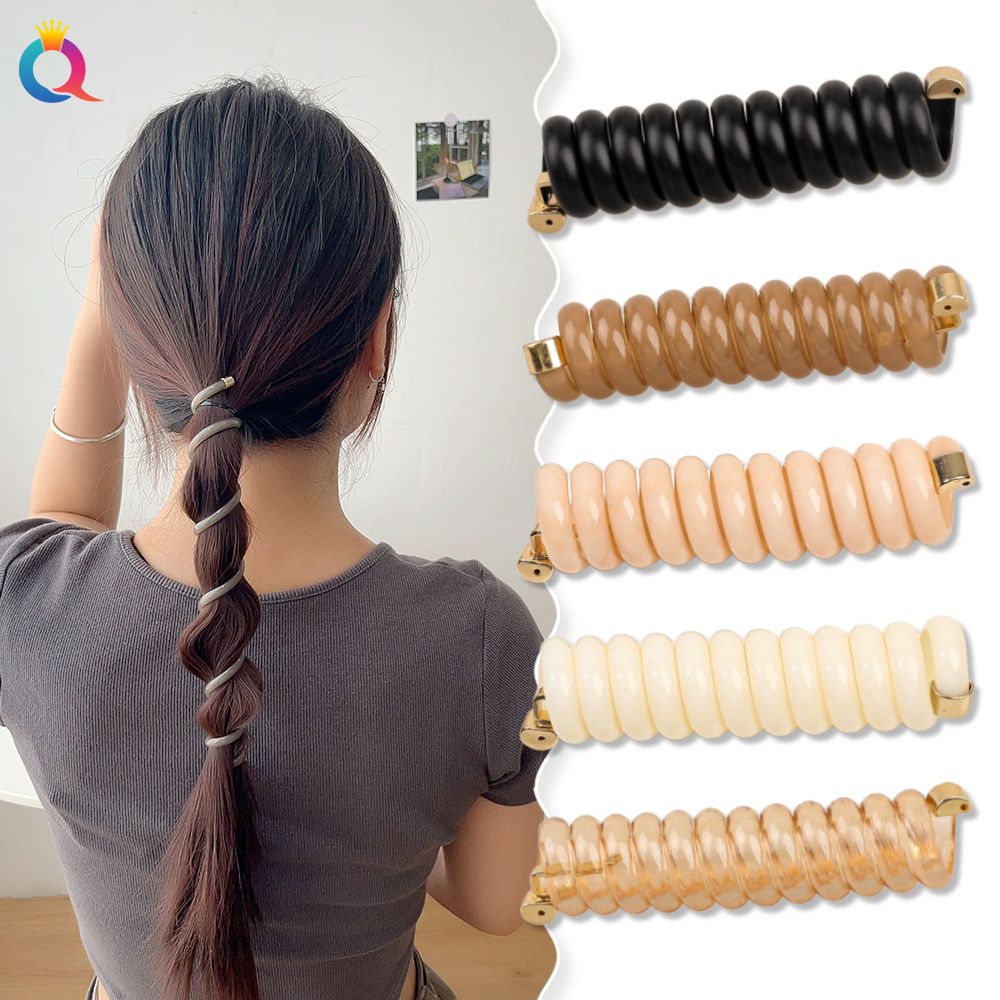 Wholesale of Qiyue Korean-style hair ties, telephone lines, hair bands, braided hair, high elastic strings, leather bands, high appearance standards, ponytail hair ties and hair accessories full figure